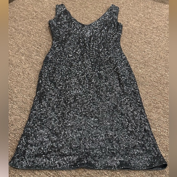 EUC I'cona Women's S black party evening cocktail dress sequin sexy sleeveless - Picture 2 of 5